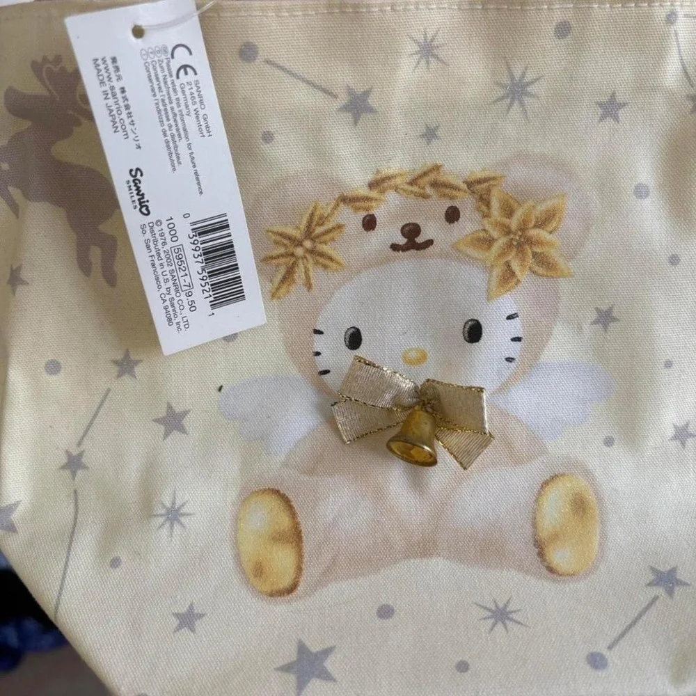 RARE Y2k 2002 Sanrio hello kitty golden holiday bear bag